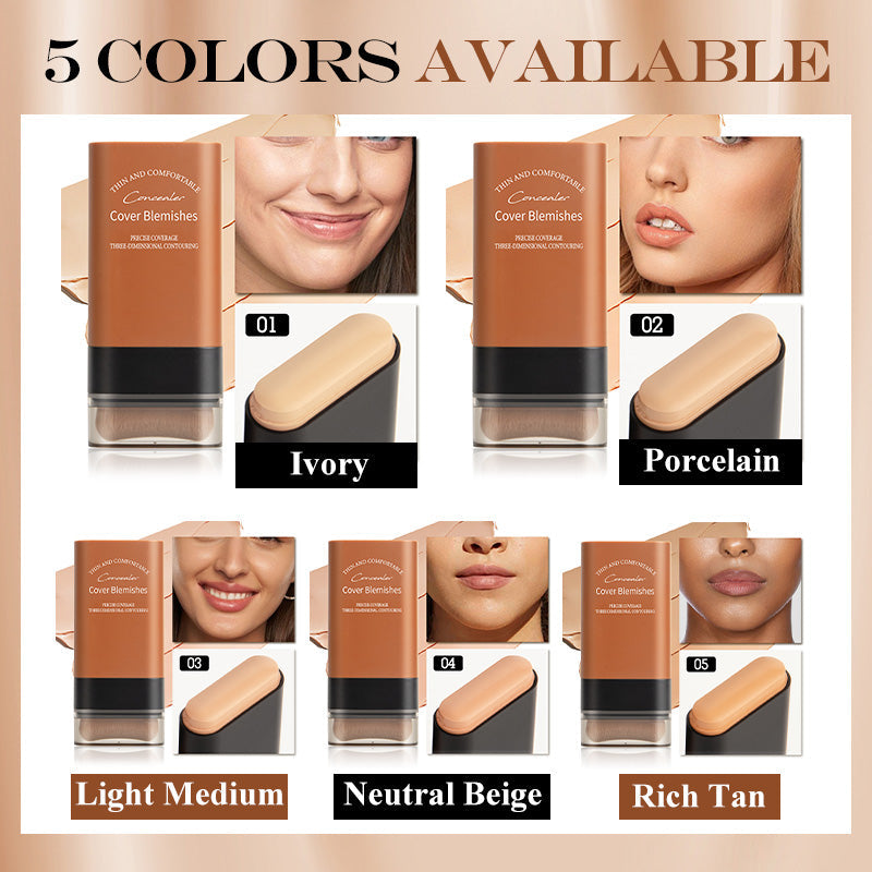 🔥Buy 2 Get 1 FREE✨2025 Instant Concealing Foundation Stick with Built-in Brush