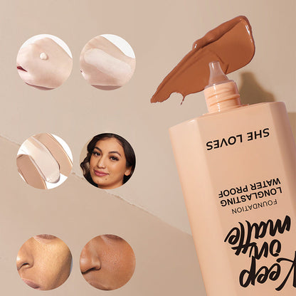 Long-Lasting Waterproof Matte Finish Oil-Control Foundation