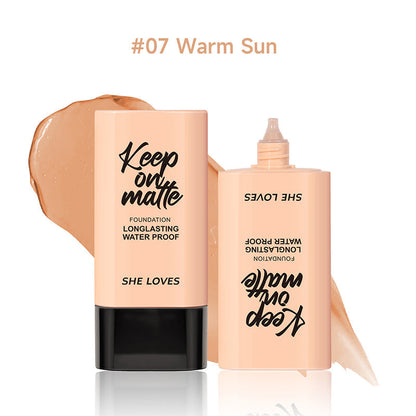 Long-Lasting Waterproof Matte Finish Oil-Control Foundation