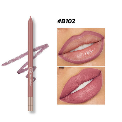 Waterproof Matte Lip Liner with Built-In Sharpener