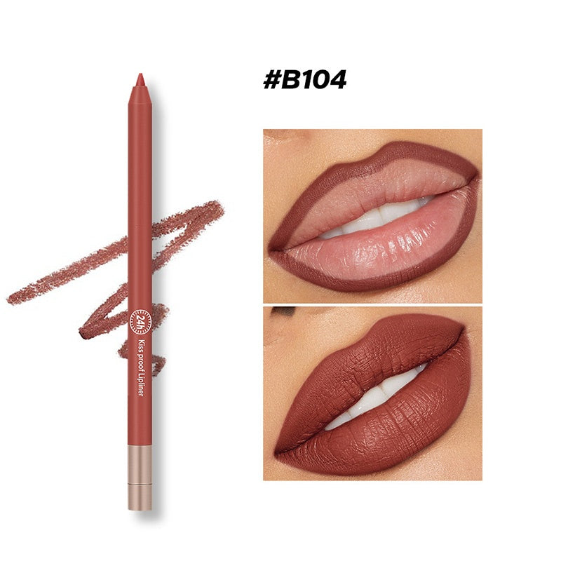 Waterproof Matte Lip Liner with Built-In Sharpener