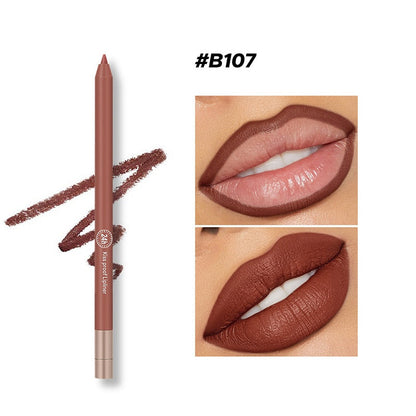 Waterproof Matte Lip Liner with Built-In Sharpener